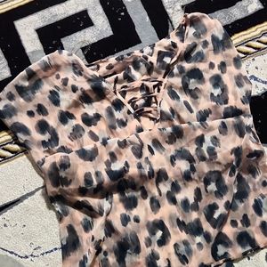 Leopard print cover up